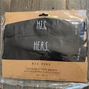 Rae Dunn HIS HER Face Masks